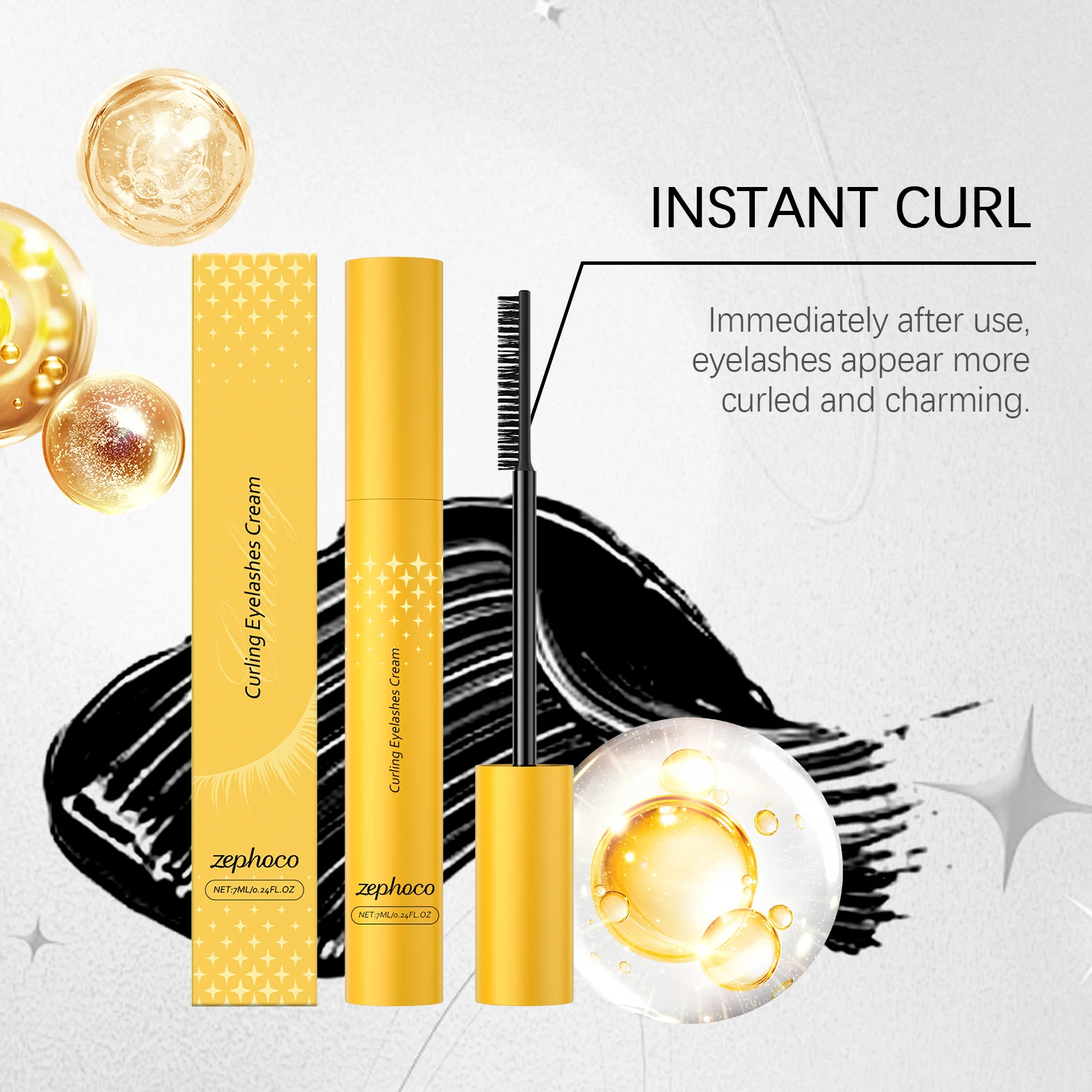 Silk Fiber Lash Mascara Waterproof Natural Lengthening Thickening Smudge-Proof No Clumping Lash Extensions Black Eyelash Mascara - Image 4