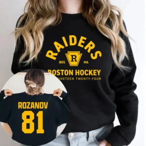Ilya Rozanov 81-Boston Raiders Sweatshirt Heated Rivalry Inspired Sweater Unisex Crewneck Sweatshirts Hockey Romance Gift Hoodie