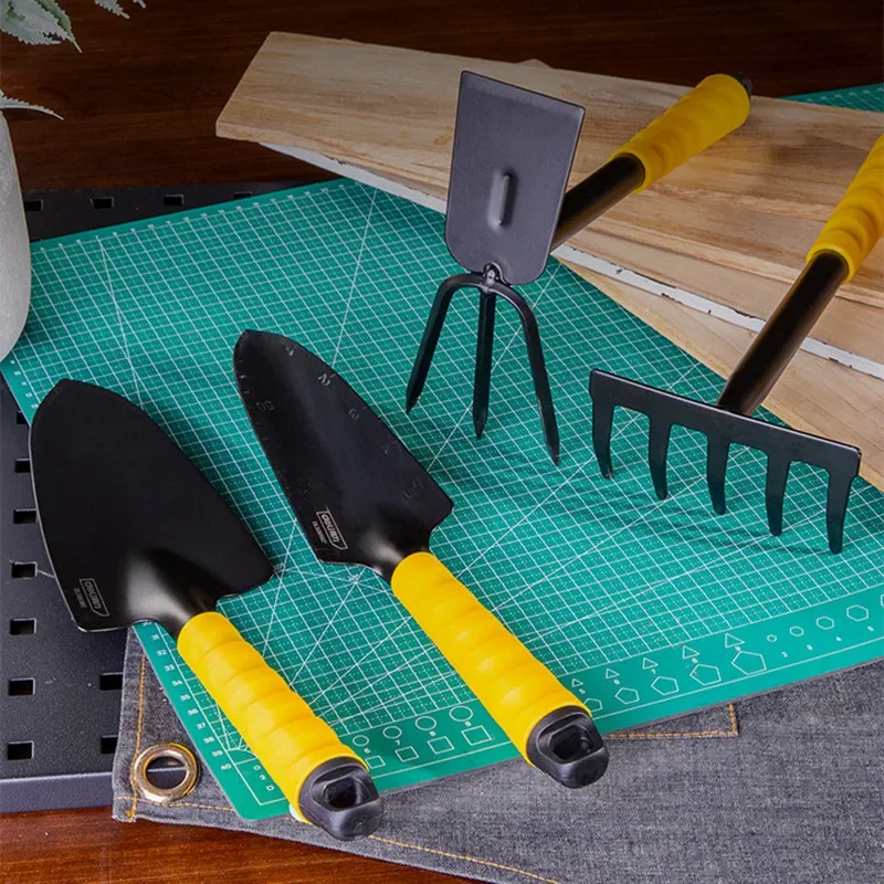 Deli Gardening Tool Sets Shovel Hoe Harrow 1/3/4 Pcs with PP Coated Handle,Garden Lawn Farmland Transplant Gardening Bonsai Tool - Image 5