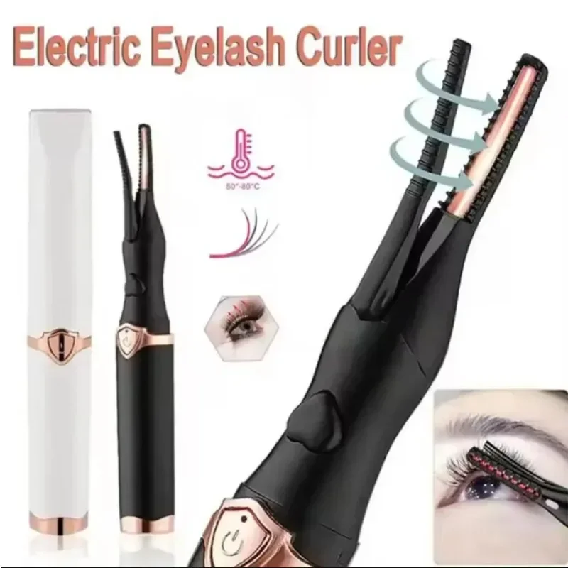 2026 New Electric Eyelash Curler 2-in-1 Dual Head USB Heated Lash Curling Iron Eyebrow Trimmer Beauty Tool for Home Travel - Image 4