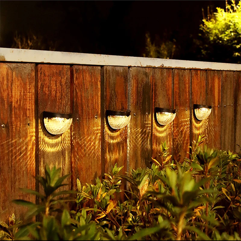 2PCS Solar Wall Lamp, 6LEDs Outdoor Waterproof Solar Light Warm White, for Yard, Garage, Garden, Porch, Fence, Driveway, Railing - Image 4