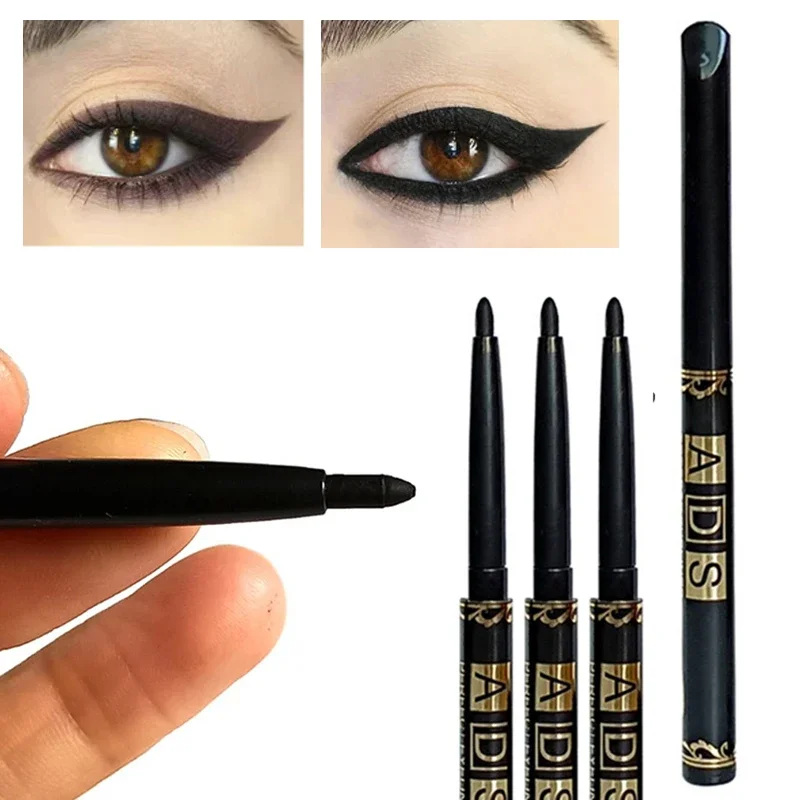 1/2/5/12pcs Waterproof & Sweat-Proof Black Eyeliner Pencil Eye Liner Gel Pen Long-Lasting Anti-smudging for Bold Eye Makeup - Image 3