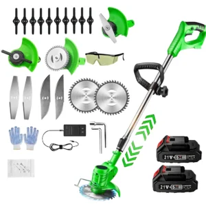 Electric Weed Wacker String Trimmer: 21VCordless Weed Eater and Edger BatteryPowered, 3 in 1 Lawn Tool ,2Batteries anChargerIncl