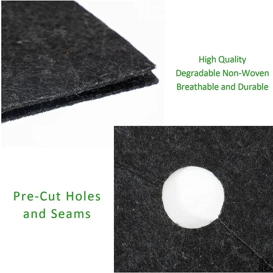 Non-Woven Tree Mulch Ring Weeding Barrier, Protector Mat, Plant Cover, Anti Grass, Gardening Fabric Weed Control, 15cm-82cm - Image 3