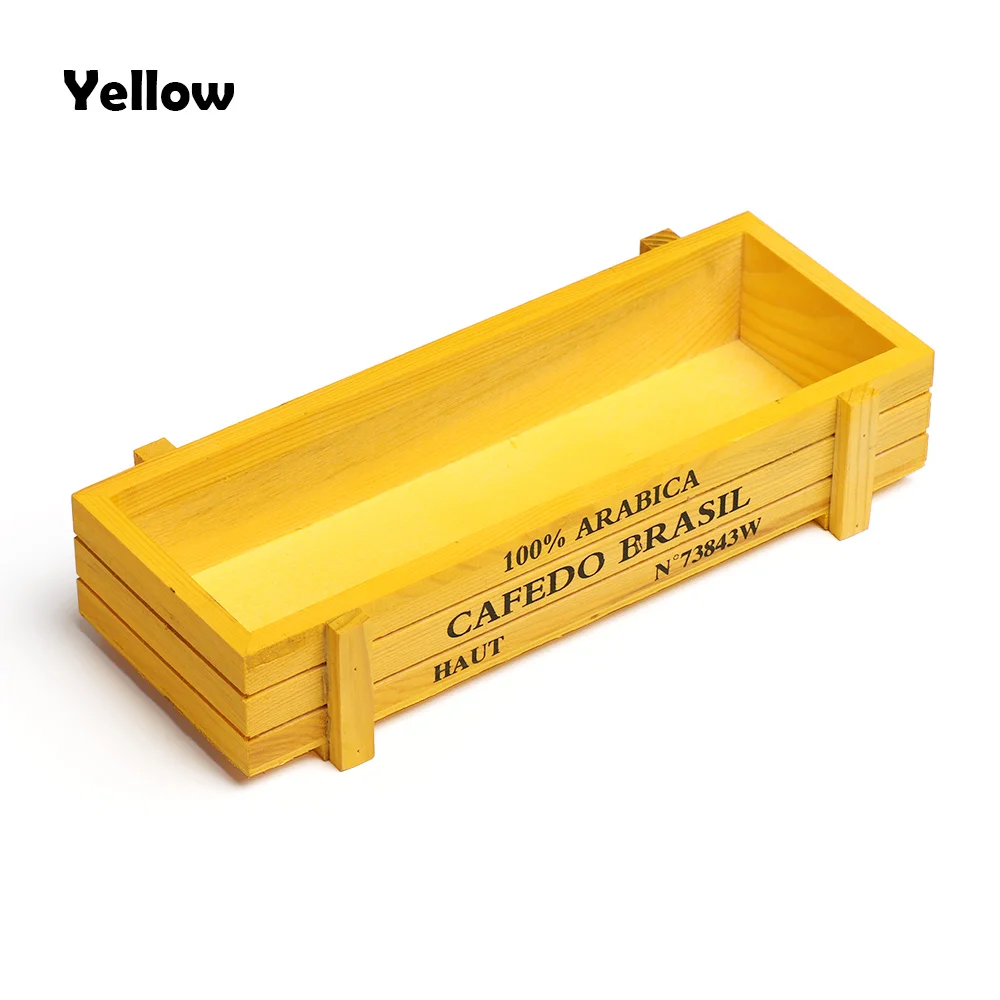 1 PC Tools Garden Decor Trough Decorative Pots Succulent Boxes Rectangle Vase Vintage Crates Wood Flower Pot - Image 8