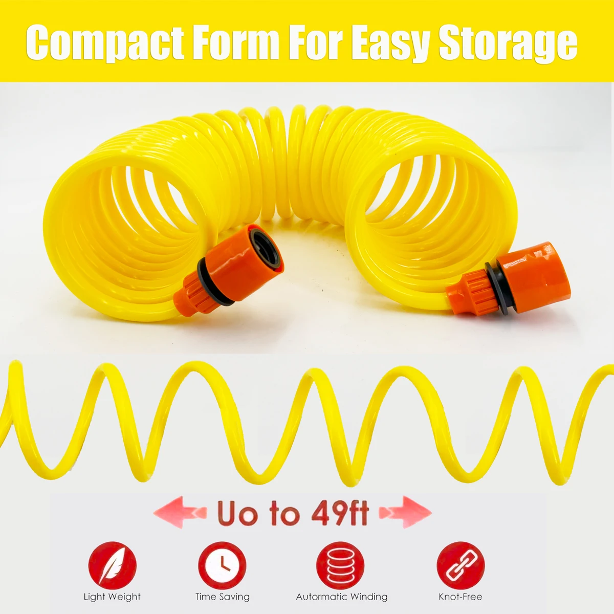 Car Washing Magic Garden EVA Spring Fube, High-Pressure Car Washing Foam Water Gun, Lawn Irrigation And Watering Tools GOUN HOSE - Image 2