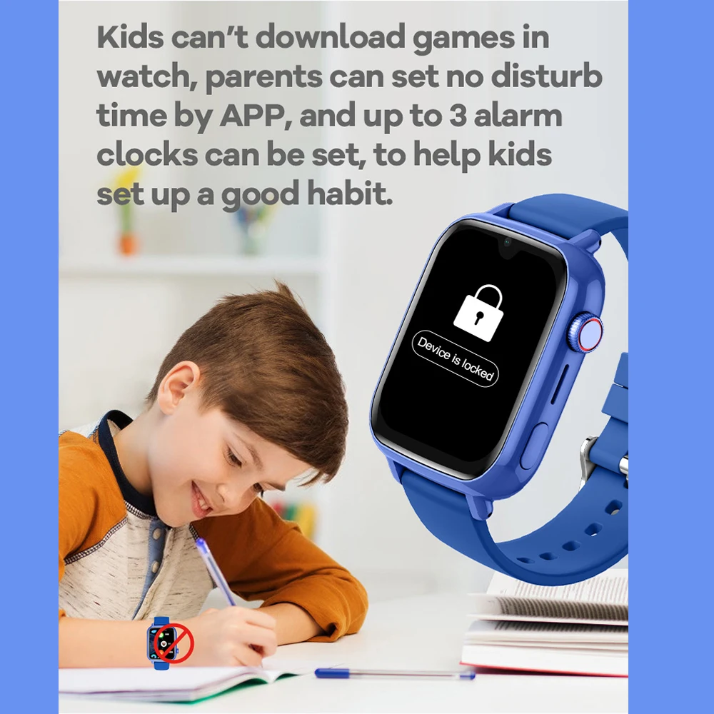 4G Smart Watch Kids GPS WiFi Postion Tracker 2-Way Video Call Voice Monitor SOS App Download Children Phone Watch Boy Girl Gifts - Image 5