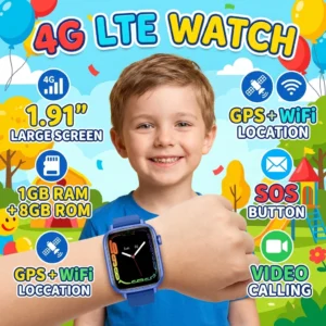 4G Smart Watch Kids GPS WiFi Postion Tracker 2-Way Video Call Voice Monitor SOS App Download Children Phone Watch Boy Girl Gifts