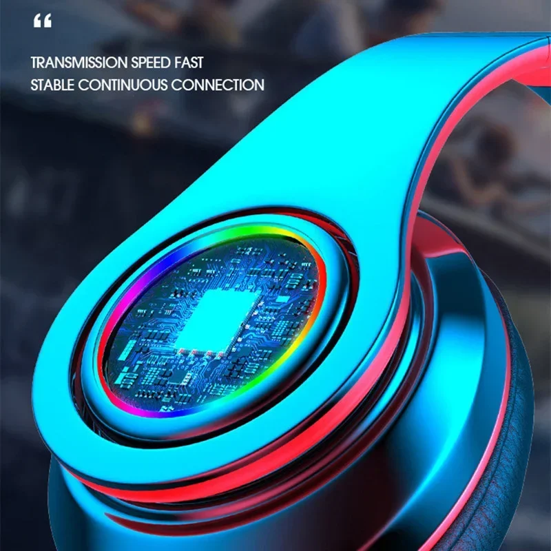 Foldable Bluetooth Headsets Wireless Headphones With Mic Stereo Earphone Support TF Card FM For Xiaomi Iphone Sumsamg Phone - Image 5