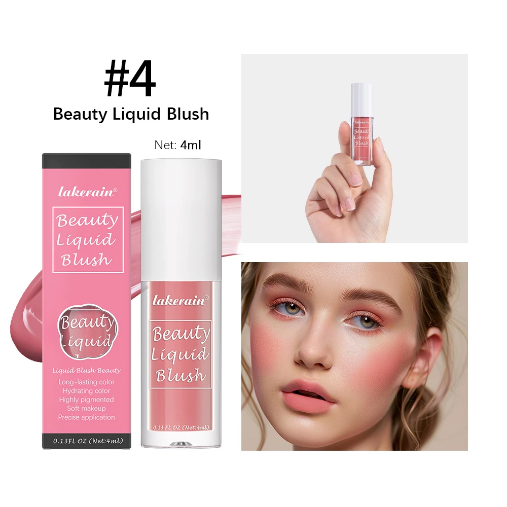 Beauty Liquid Blush Lipstick Blush Eyes Cheek Blusher Waterproof Mositure Face Contour Shadow Liquid Lip Gloss Plump Makeup - Image 15