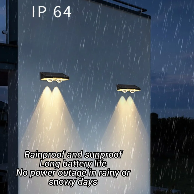 Solar Fence Lights Outdoor Garden Solar Wall Lights Waterproof RGB Bright Solar Powered Lamp Backyard Pathway Yard Deck Decor - Image 5