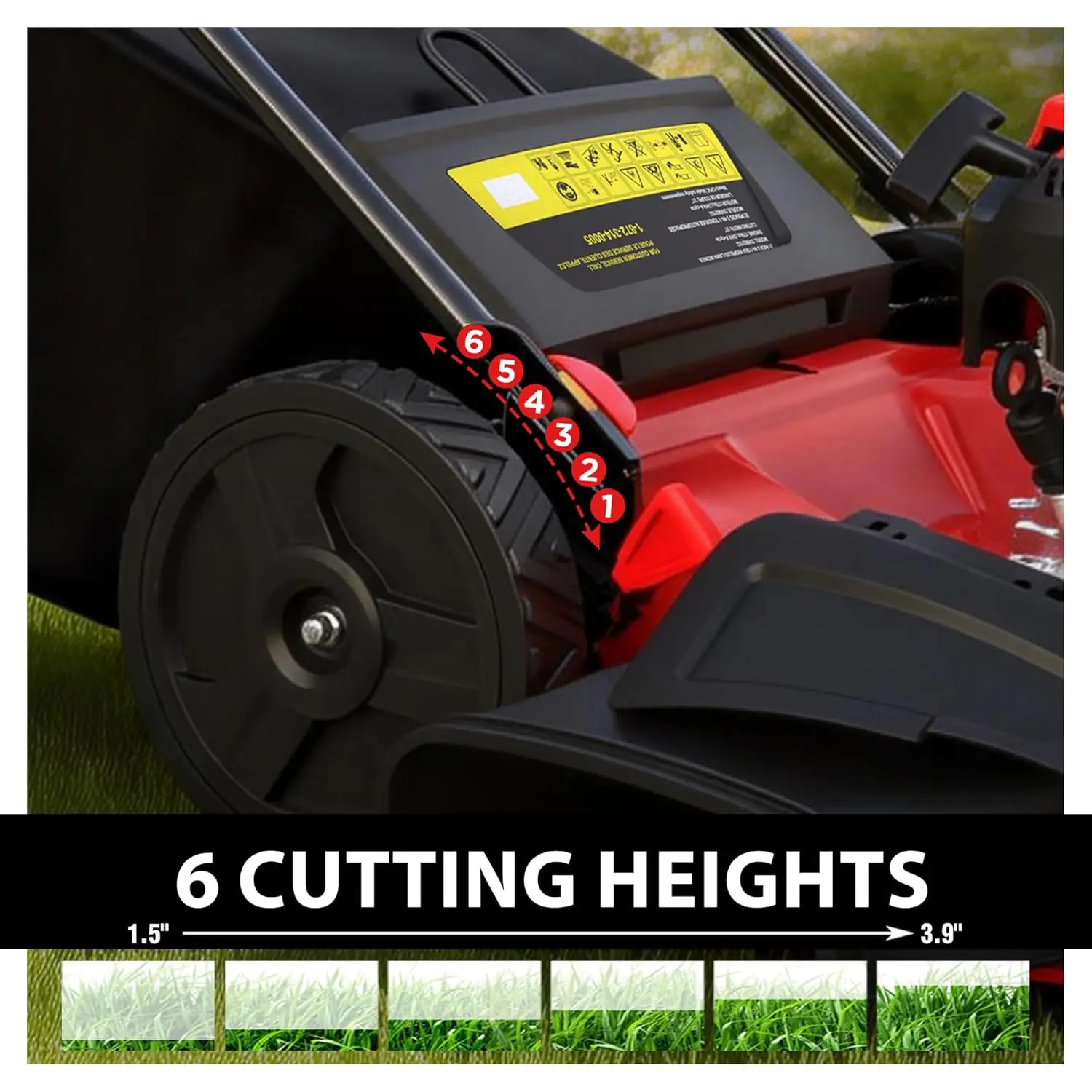 Self Propelled Gas Lawn Mower 21-inch with 170cc 4-Cycle OHV Engine, 3-in-1 Walk-Behind Lawn Mower with 5, Customized - Image 6
