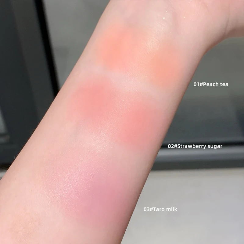 Gege Bear 3 Colors Matte Cream-Textured Cushion Blush with Puff, Powder-free, Smooth Application, Create Flawless Daily Makeup - Image 6