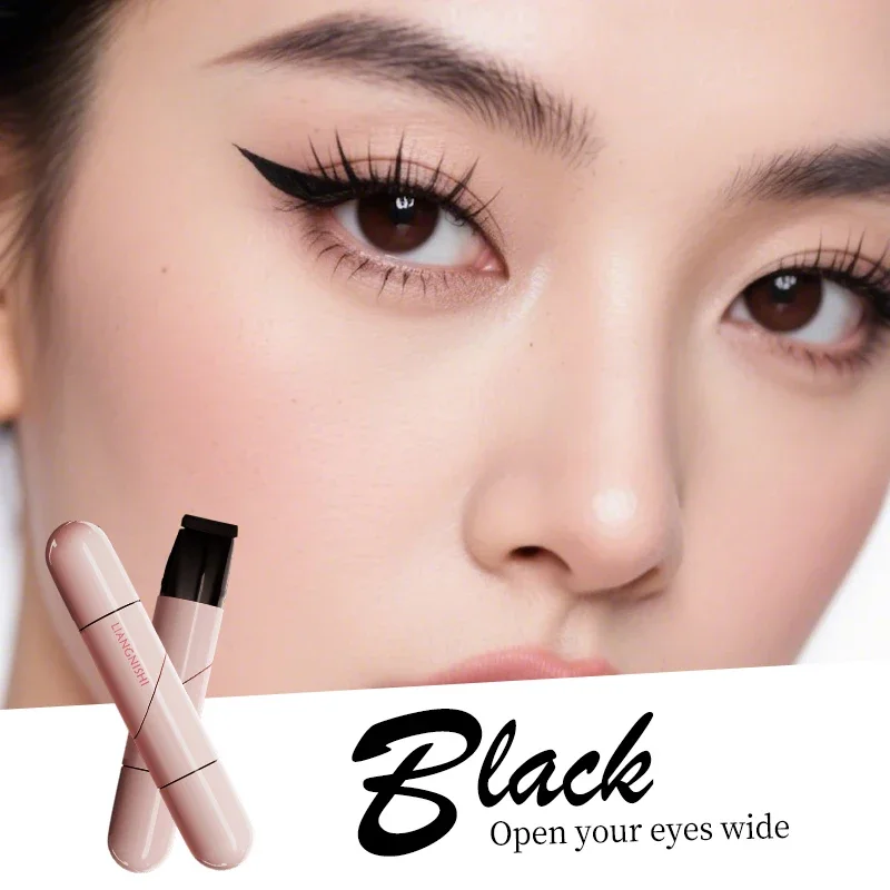 Rotate Eyeliner Stamp Integrated Black Brown Dual-Tip DIY Eyeliner Wing Stencil Waterproof Smudge-Proof Longwear Liquid Pen - Image 8