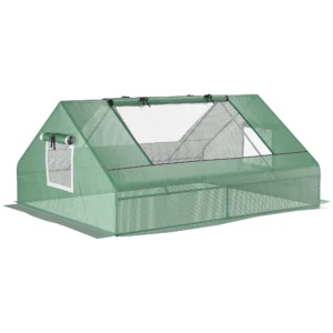71" X 55" X 32" Mini Portable Greenhouse W/ Zippered Windows & Door, Green