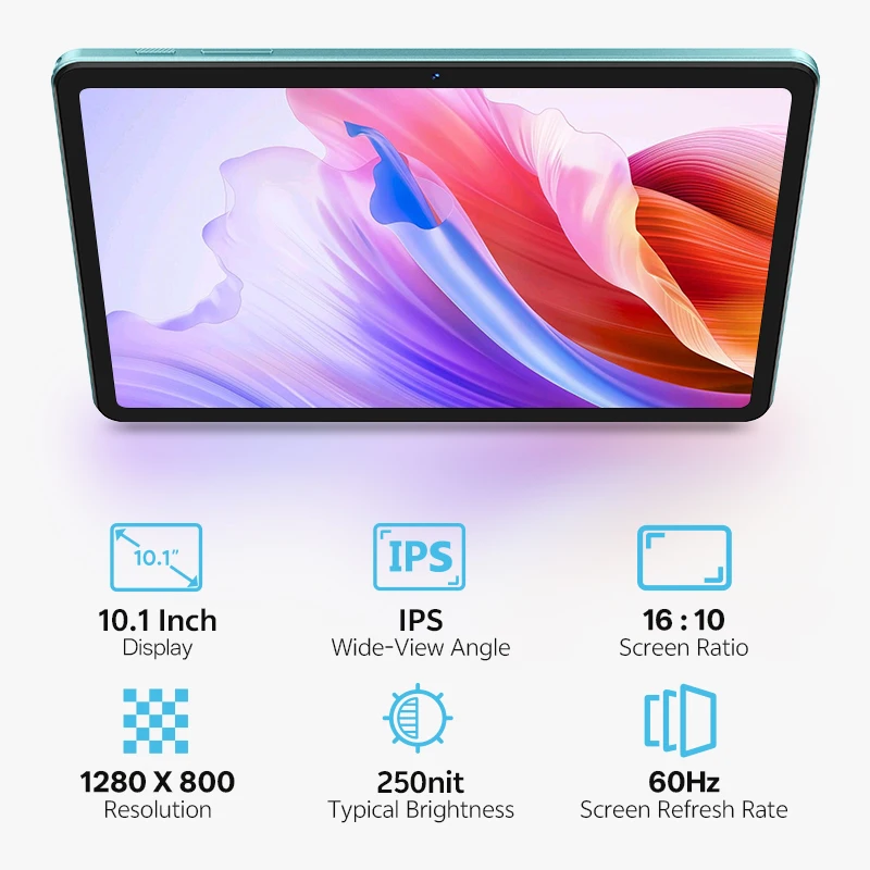 SVITOO Android 16 Tablet 2025 10.1 Inch Octa-Core CPU 20GB RAM 128GB ROM 6600mAh Battery WiFi 5 BT 5.0 GPS Widevine L1 With Case - Image 3