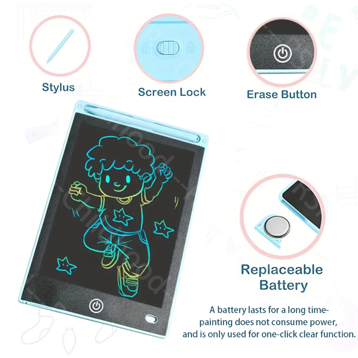 8.5 Inch LCD Writing Tablet Digital Drawing Tablet Handwriting Pads Portable Electronic Tablet Board For 3 4 5 6 7 8 Years kids - Image 4