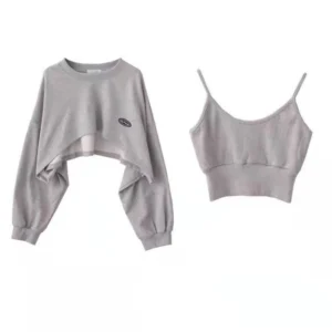 New Women Solid Color O-neck Long Sleeve Hoodie Sweatshirt Fashion Ladies Streetwear Slouch Pullover Jumper Tops
