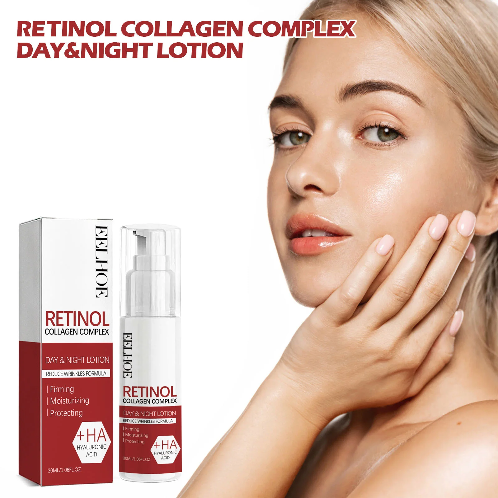 Eelhoe Retinol Lotion Weakens Wrinkles Hydrates Moisturize Brightens Skin Tightens Skin Anti Aging Deep Hydration Firming Lotion - Image 3