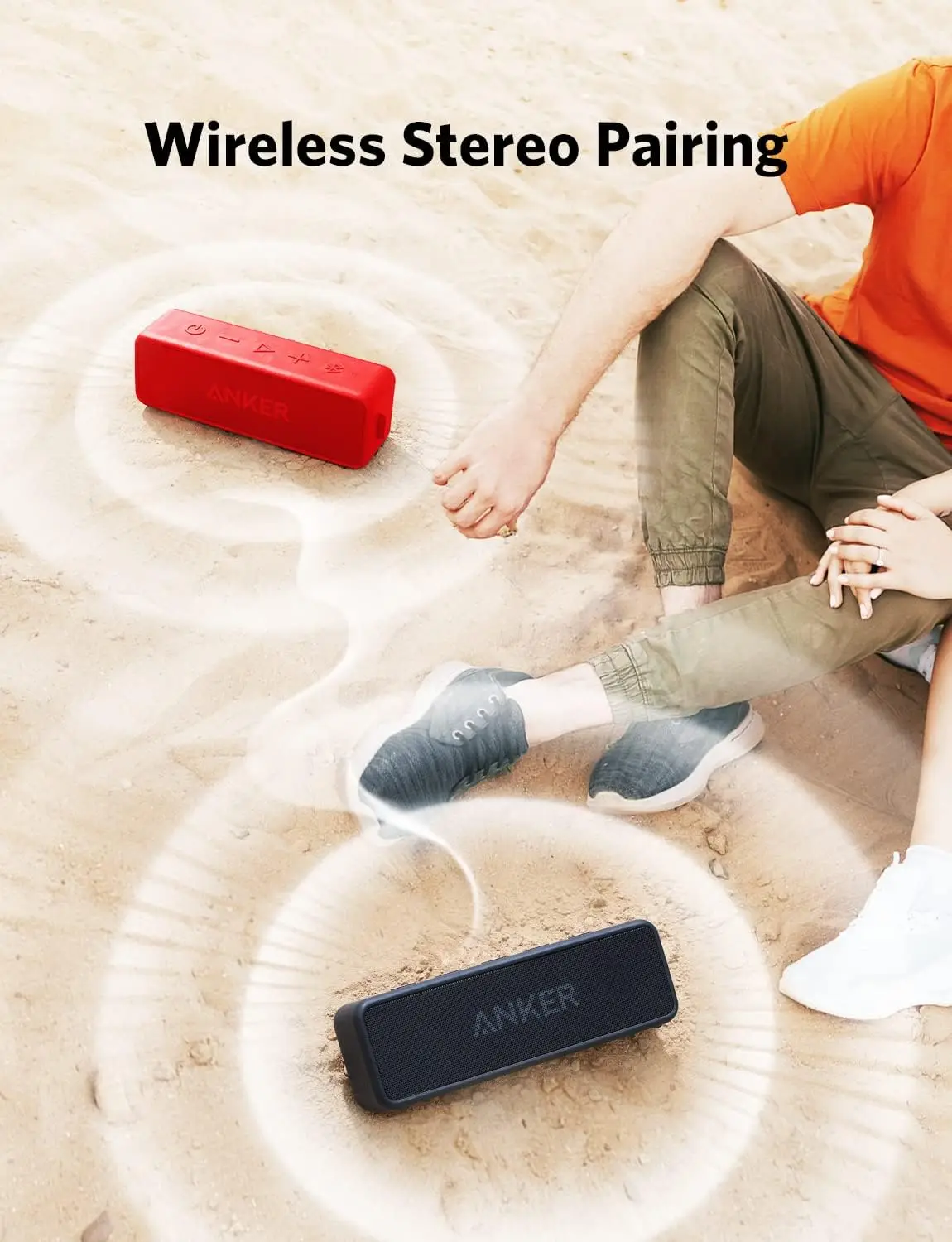 Anker Soundcore 2 Portable Bluetooth Speaker with Stereo Sound, Bluetooth 5, IPX7 Waterproof, 24-Hour Playtime (Refurbished) - Image 3