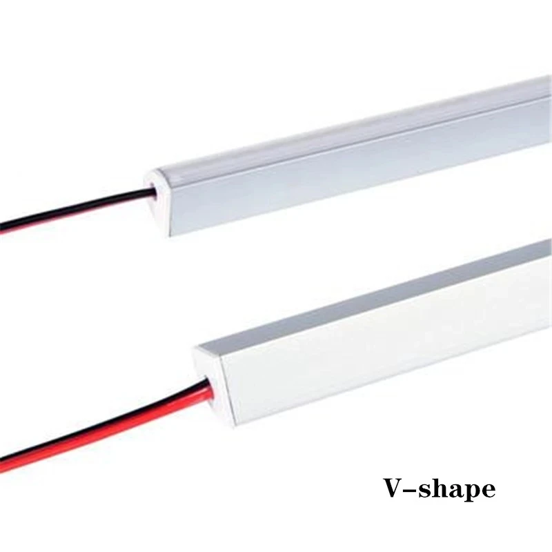 1-30 PCS LED rigid strip DC12V 50CM 20 inch SMD5730 36LEDs U/V-shaped flat LED aluminum channel rigid strip for indoor lighting - Image 3