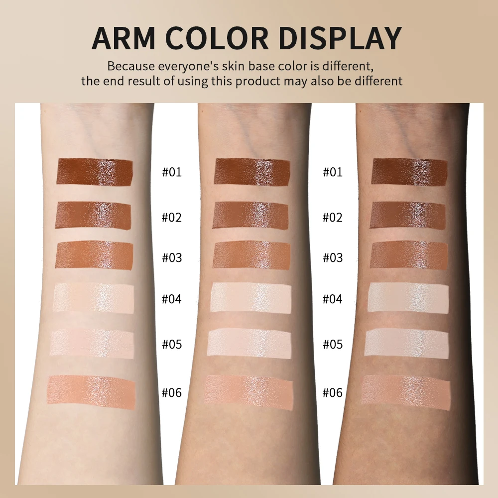 Skin Tint Foundation Stick Eraser Concealer Foundation Stick Serum Boosted Smooth Plumper Hight Coverage Travel Bronze Foundatio - Image 5